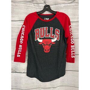 NBA Chicago Bulls Raglan 3/4 Sleeve Graphic Tee Size L